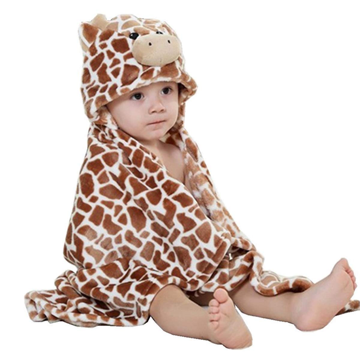 Baby Hooded Blanket Ultra Soft Warm Newborn Infant Swaddle Wrap