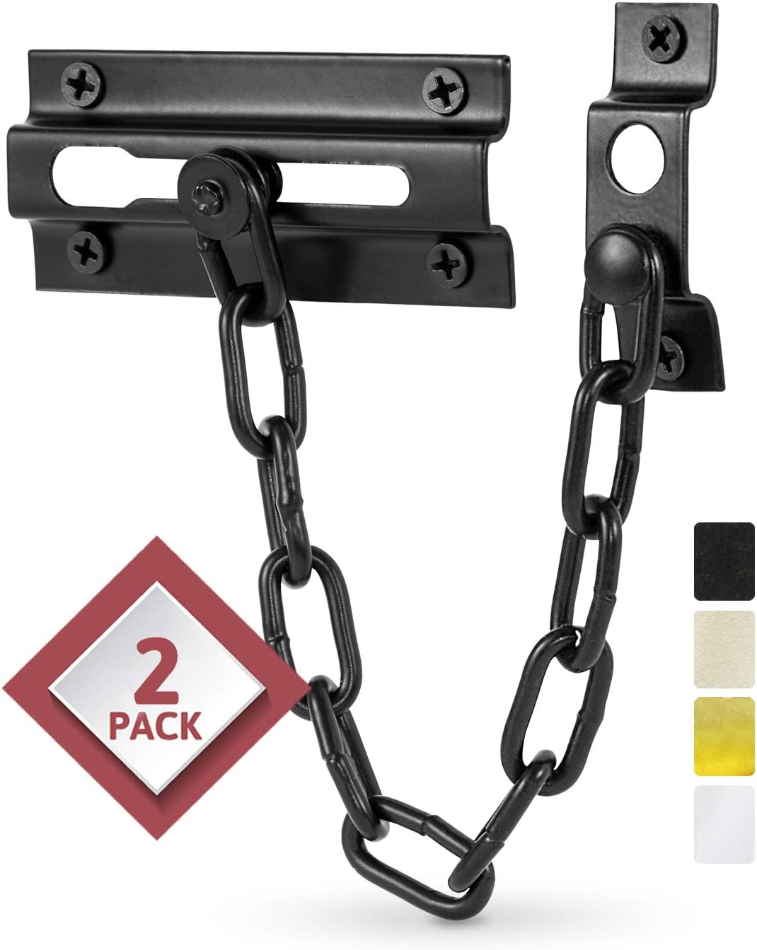 JD Jack NDrill Chain Door Guard with Lock 2 Pack
