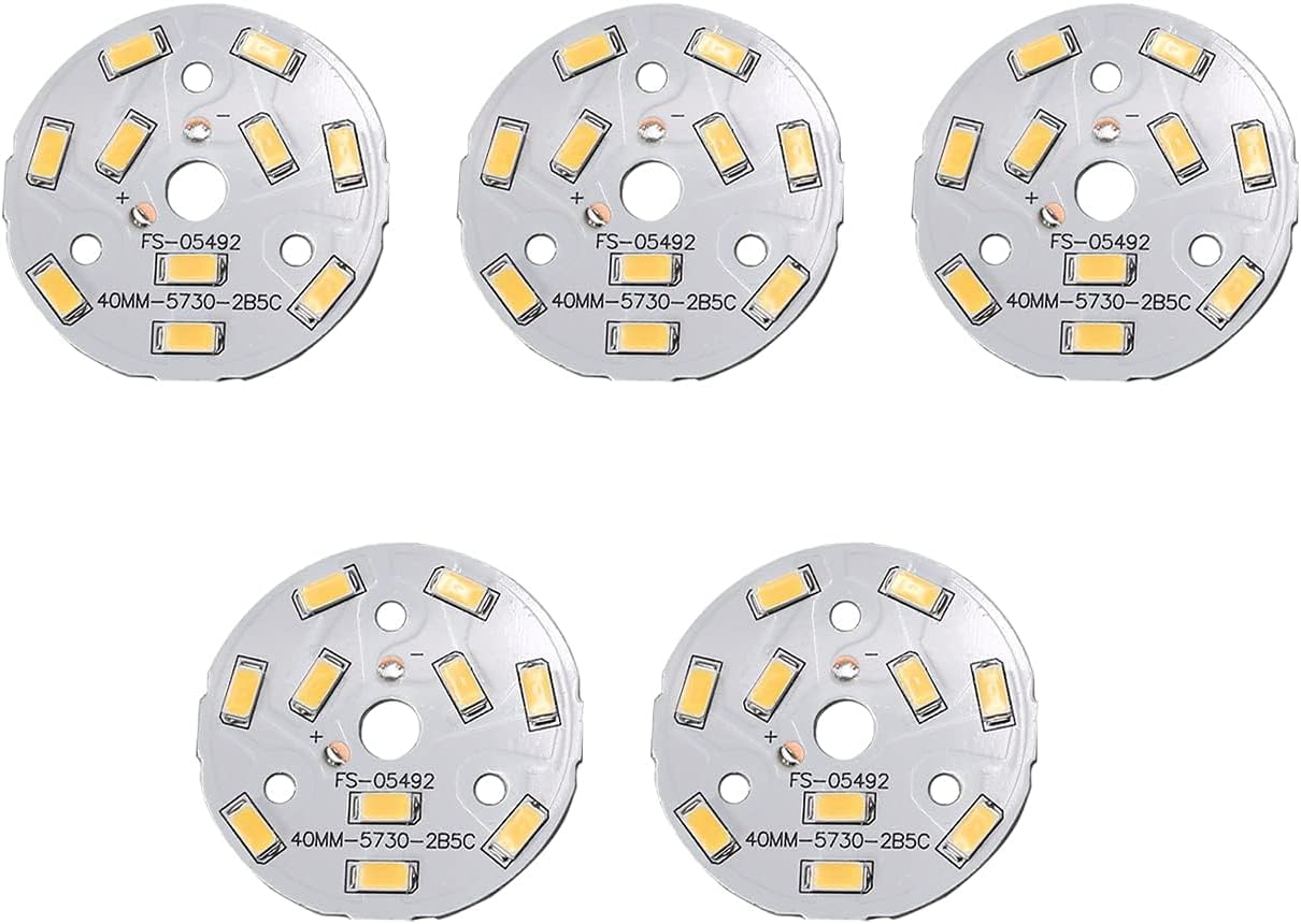 5Pcs 40mm Dia High Power LED Chip Bulb Super Bright