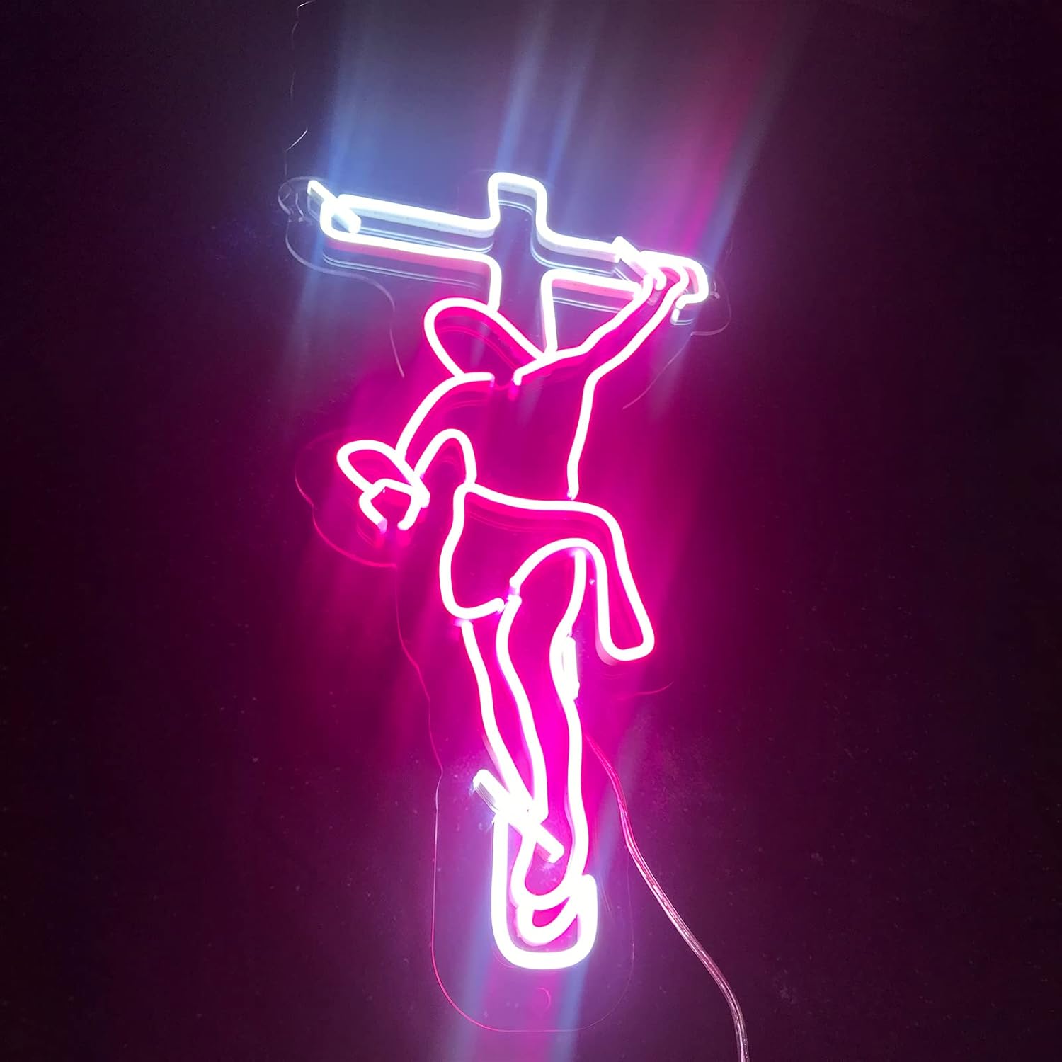 Jesus Cross Neon Sign 26 - Vibrant LED Wall Decor