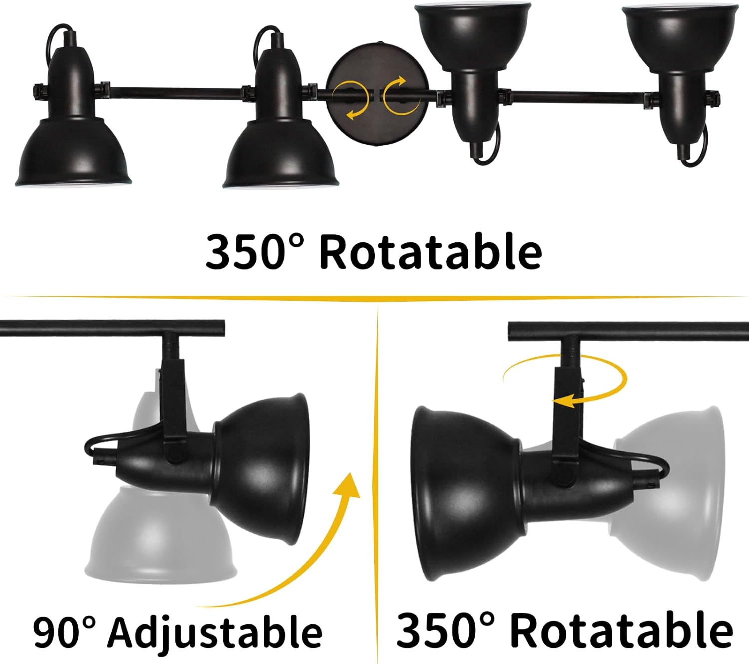 HiBay 4-Light Industrial Ceiling Track Lighting