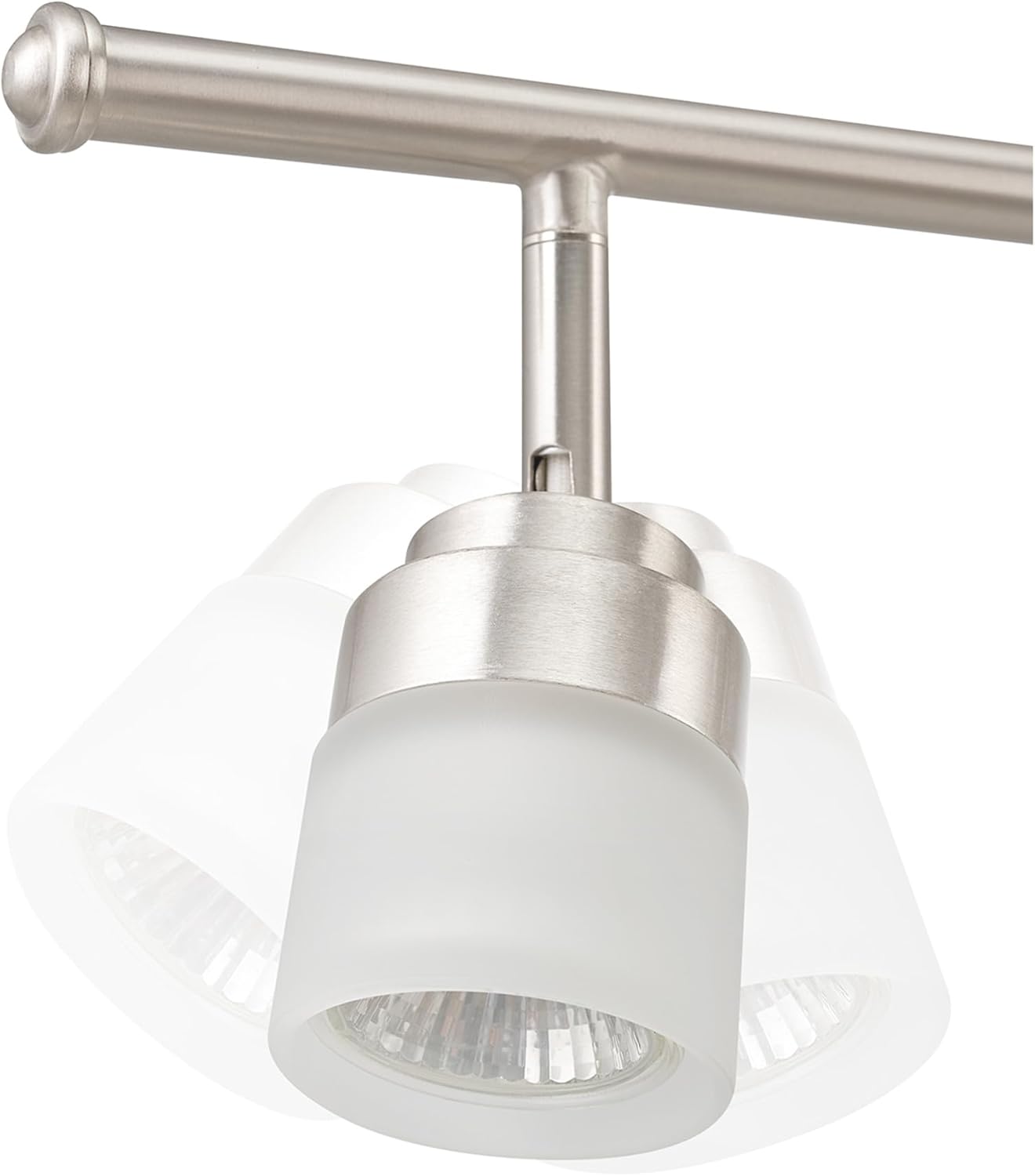 Globe Electric 59865 6-Light Foldable Track Light with Frosted Glass Shades