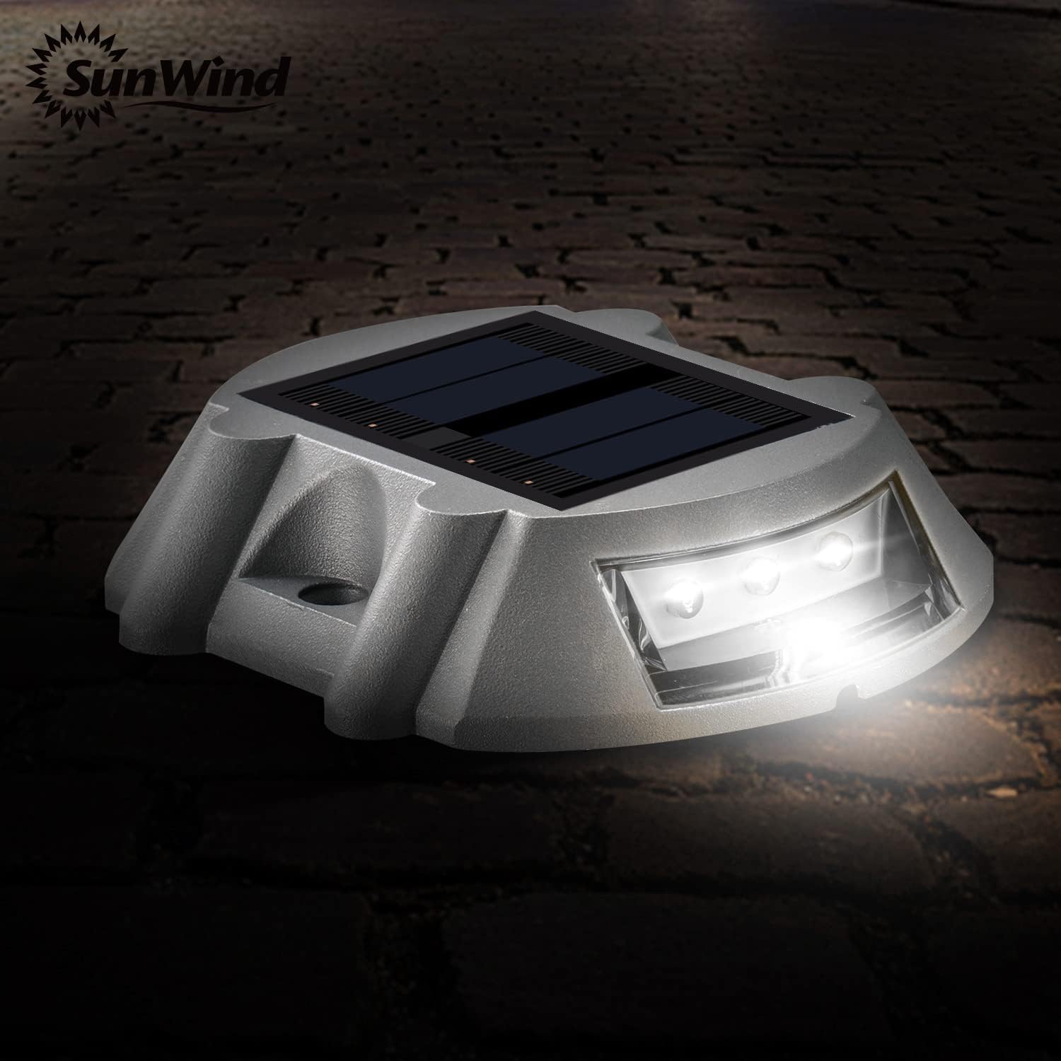 Sunwind Solar Deck Lights 4-Pack White Pathway Marker