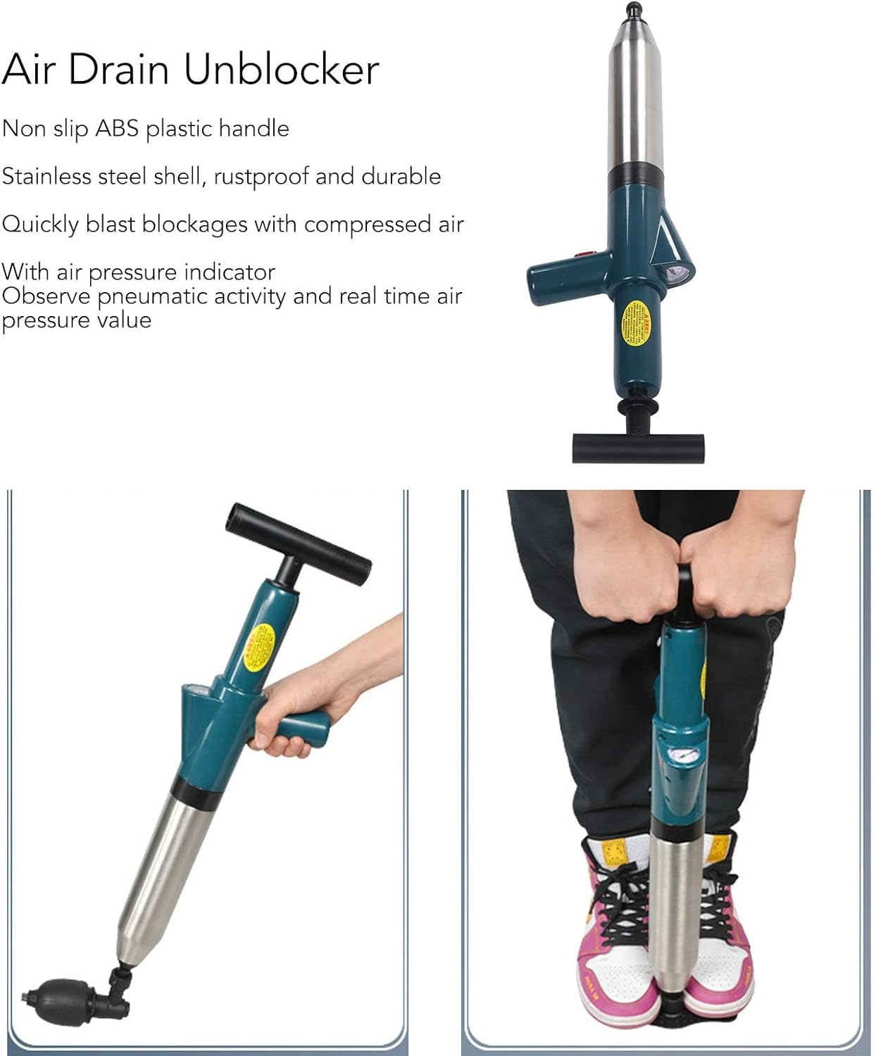 Pilipane Toilet Plunger Set with Drain Auger