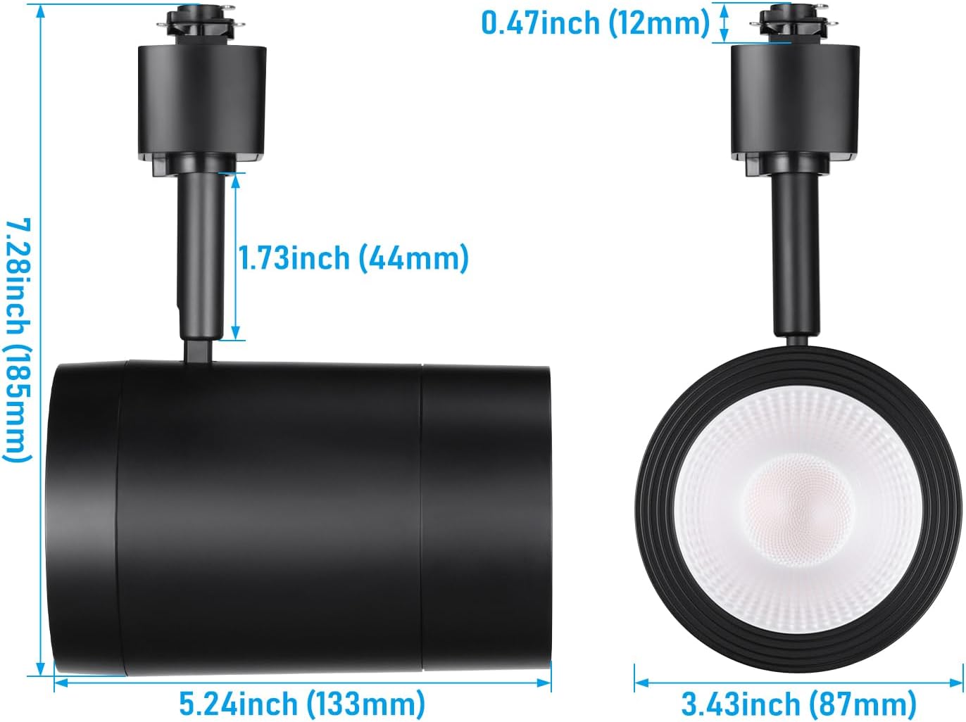 LEONLITE 175W LED Track Light Heads 36 Dimmable Pack of 4