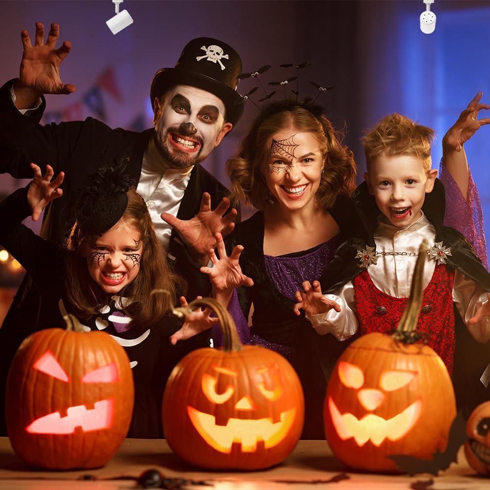 RGB Track Light Heads with Halo Effect and Remote Control 6Pack