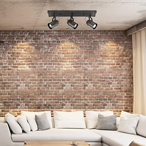 Globe Electric 3-Light Track Lighting with Dark Wood and Metal Finish