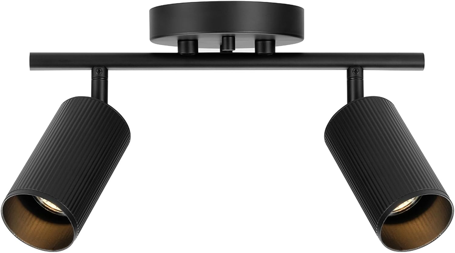 Globe Electric 12 2-Light Track Lighting with Matte Black Shades