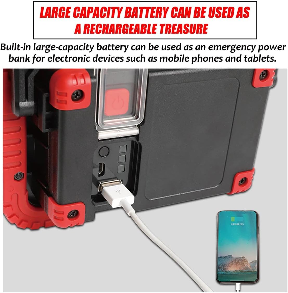 DHAEY 380W LED Portable Spotlight Camping Light