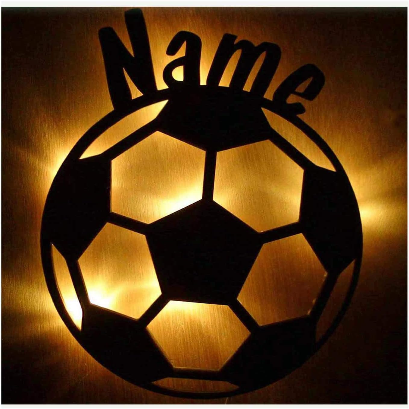 Personalized Soccer Ball LED Night Light for Kids or Adults