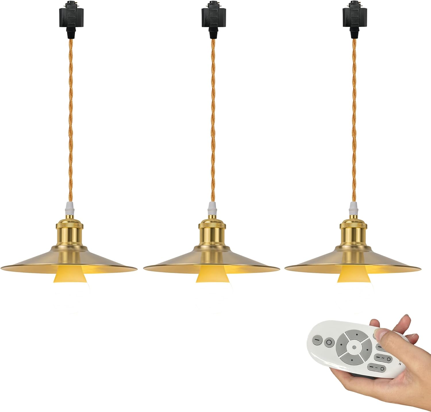 SKIVTGLAMP Stepless Dimming Track Pendant Light 3 Lights