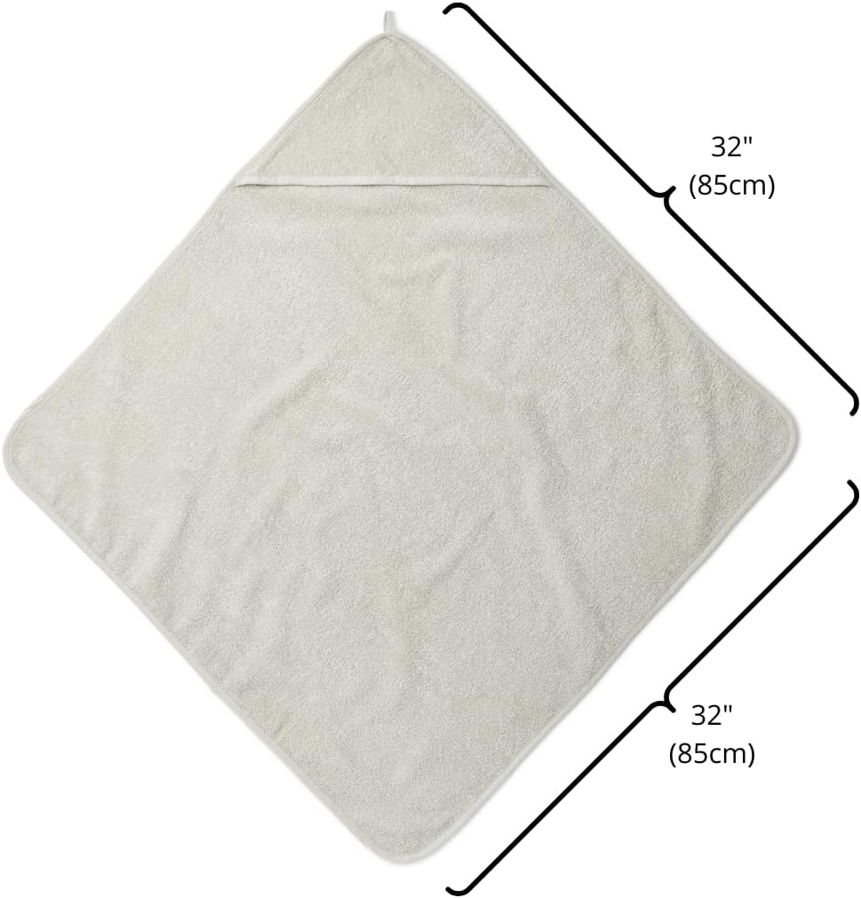 Huxie Baby Hooded Towel - Pearl Grey