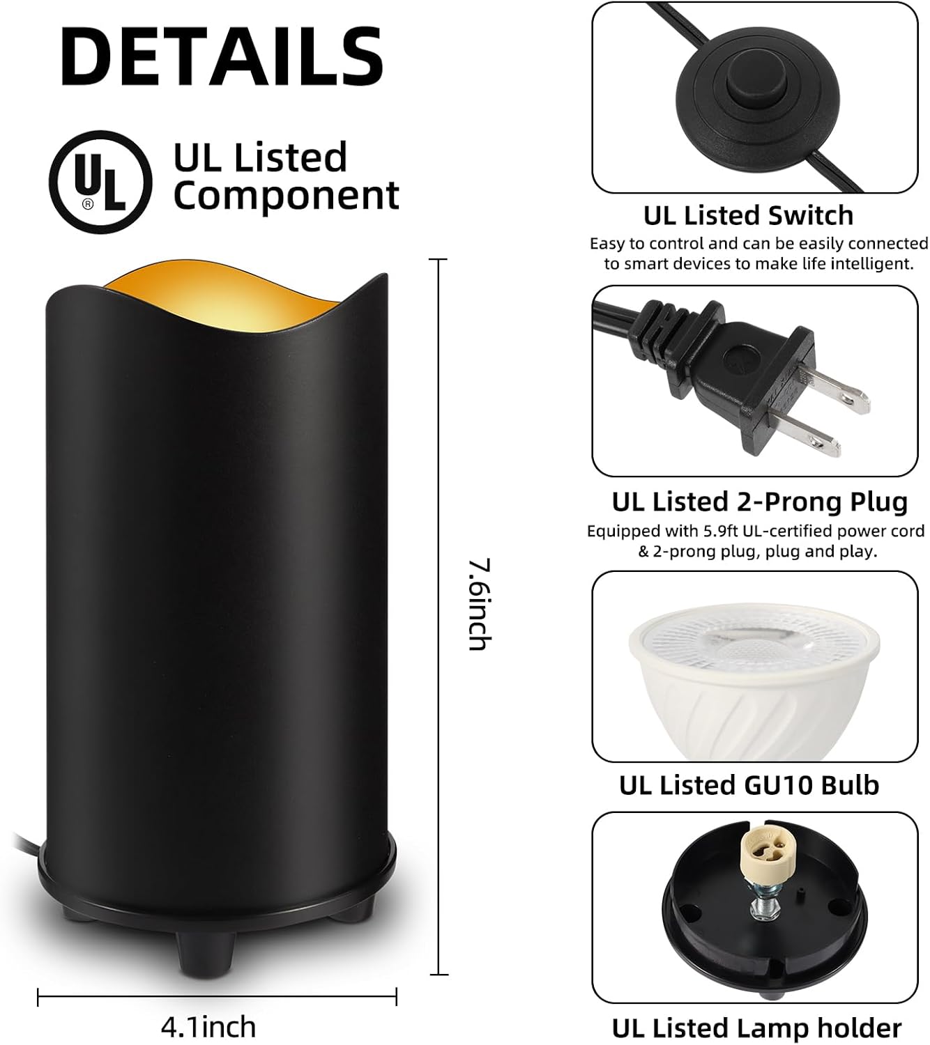MIOBLUE Floor Can Light with 7W GU10 LED Bulbs