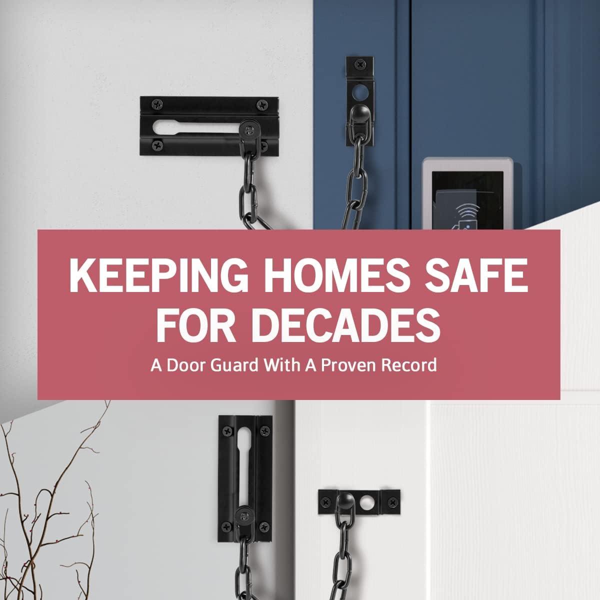 JD Jack NDrill Chain Door Guard with Lock 2 Pack