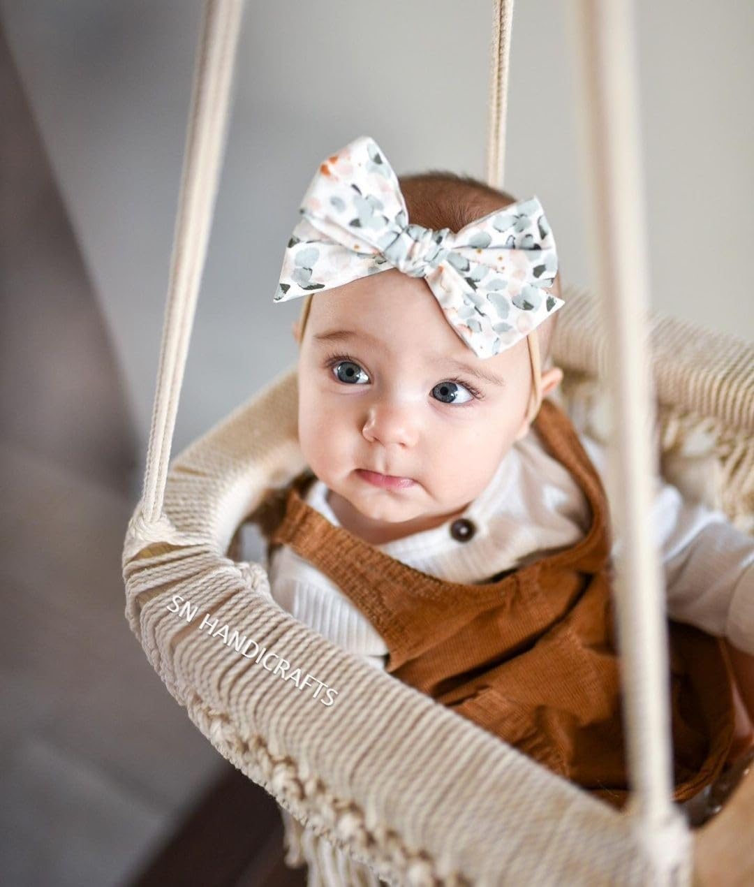 Handmade Macrame Swing Seat Chair for Baby Kids
