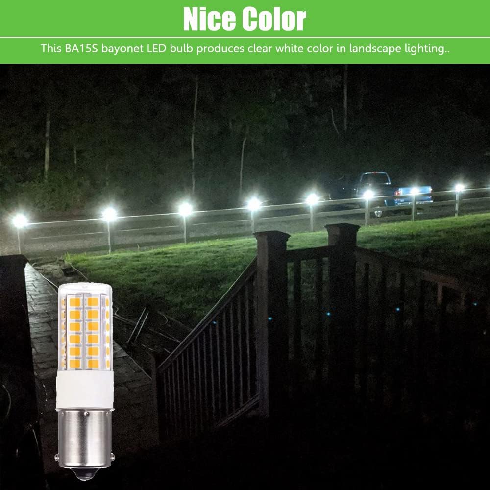 Makergroup BA15s 12V 3W LED Bulb 6000K 6pcs for Landscape Lighting