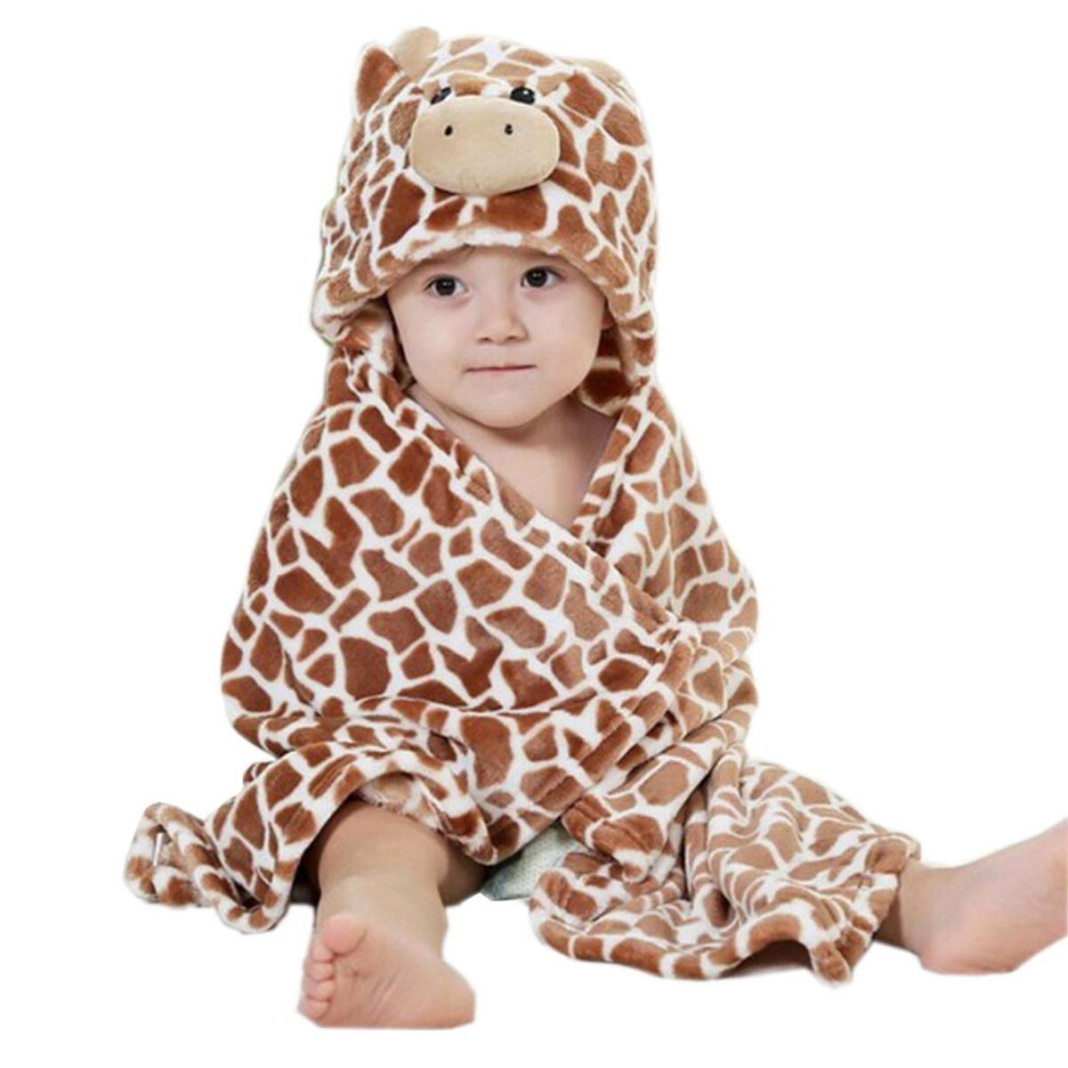 Baby Hooded Blanket Ultra Soft Warm Newborn Infant Swaddle Wrap