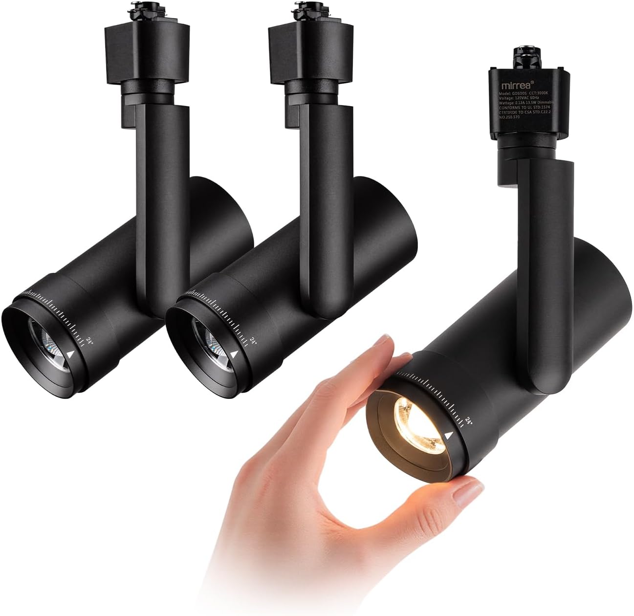 Mirrea LED Track Light Heads Pack of 3