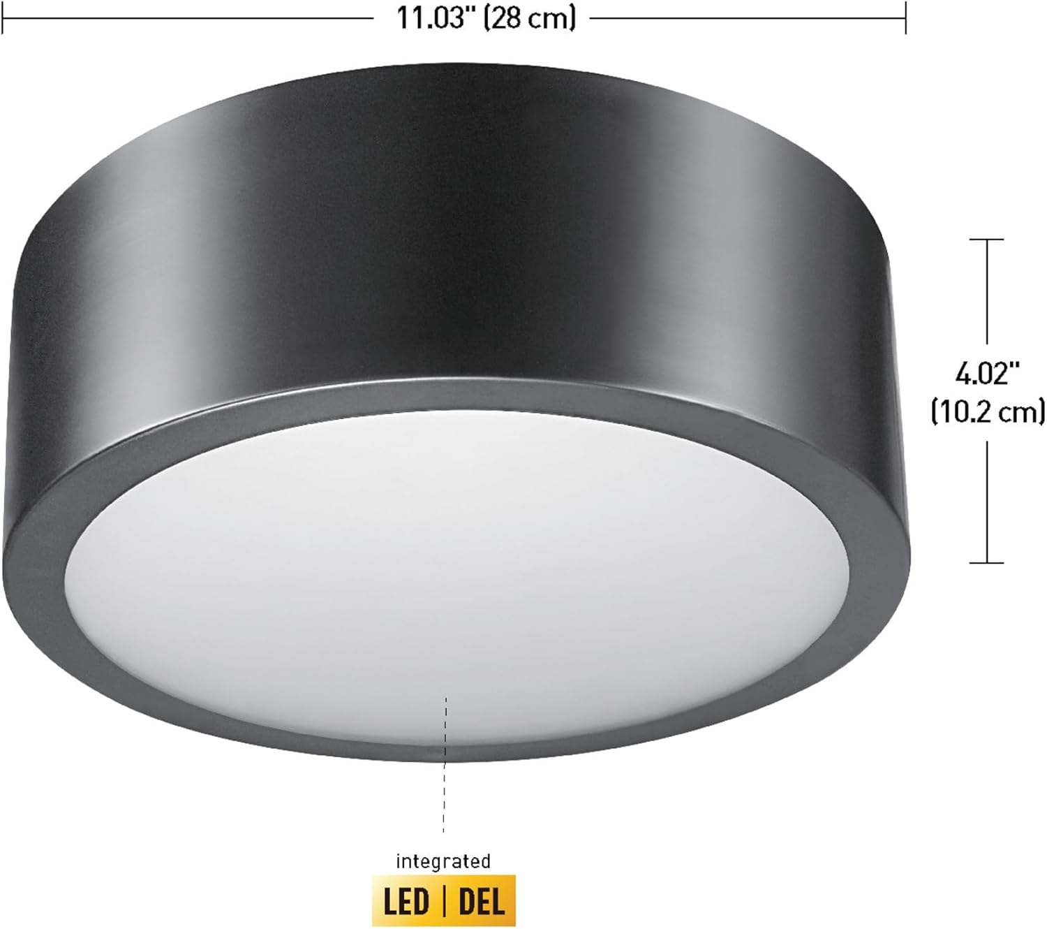 Globe Electric Edinburg LED Flush Mount Ceiling Light Black Iron Finish 1