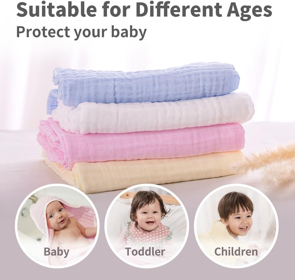 LAnge Muslin Hooded Baby Towel - 6 Layers 100 Cotton 315x315 in 1