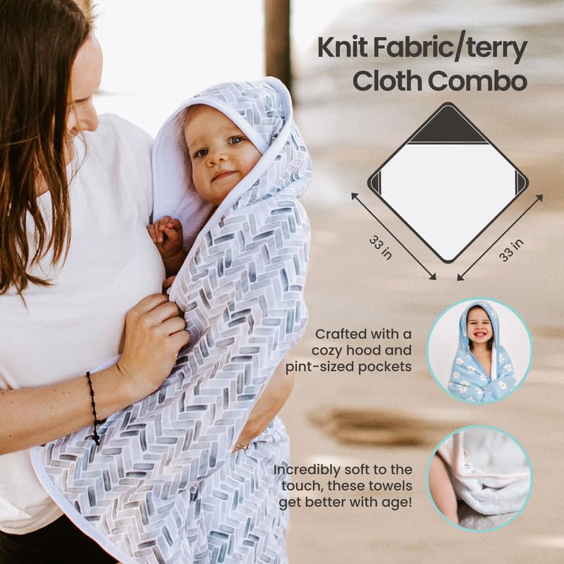 Copper Pearl Hooded Bath Towel with Hood and Pockets