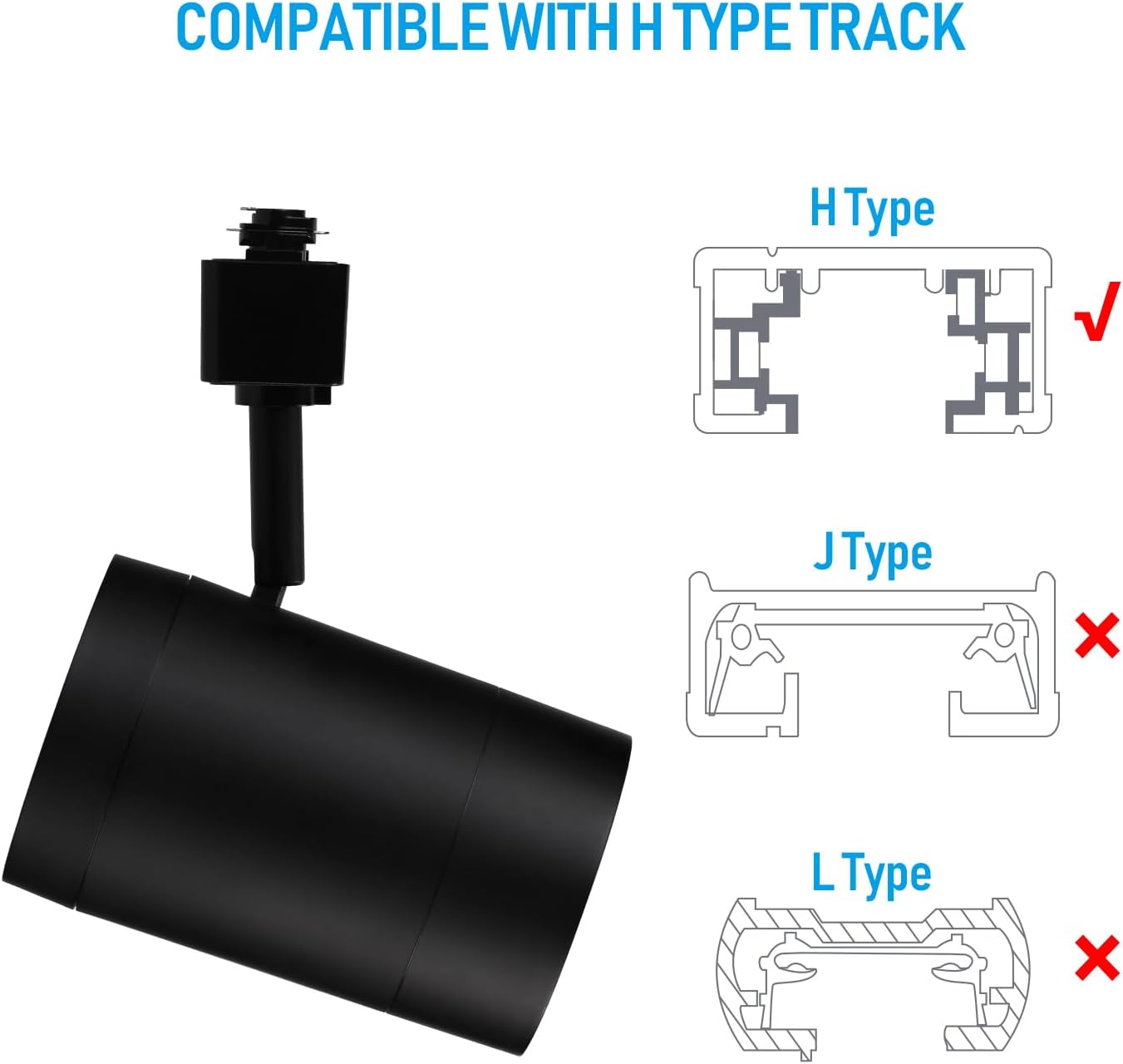 LEONLITE 175W LED Track Light Heads 36 Dimmable Pack of 4
