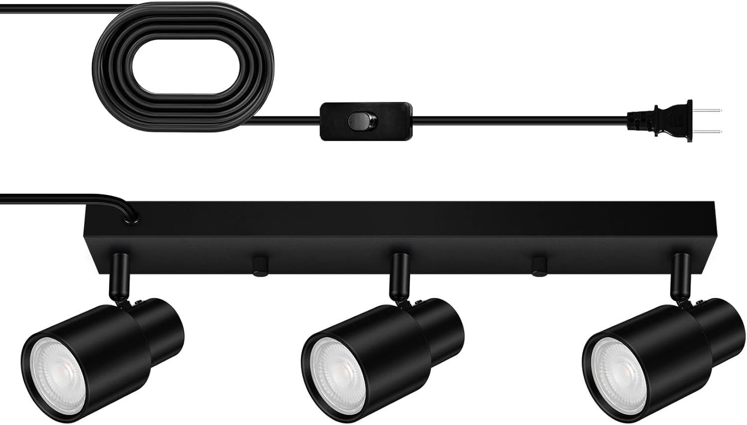 Bricosmocon 3 Light Black Track Lighting Ceiling Fixtures