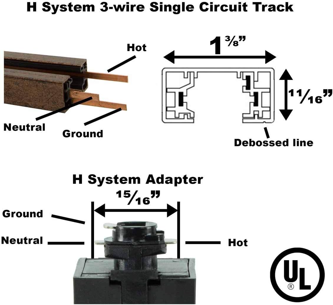 50154 Black GU10 Track Lighting Head - No Bulb