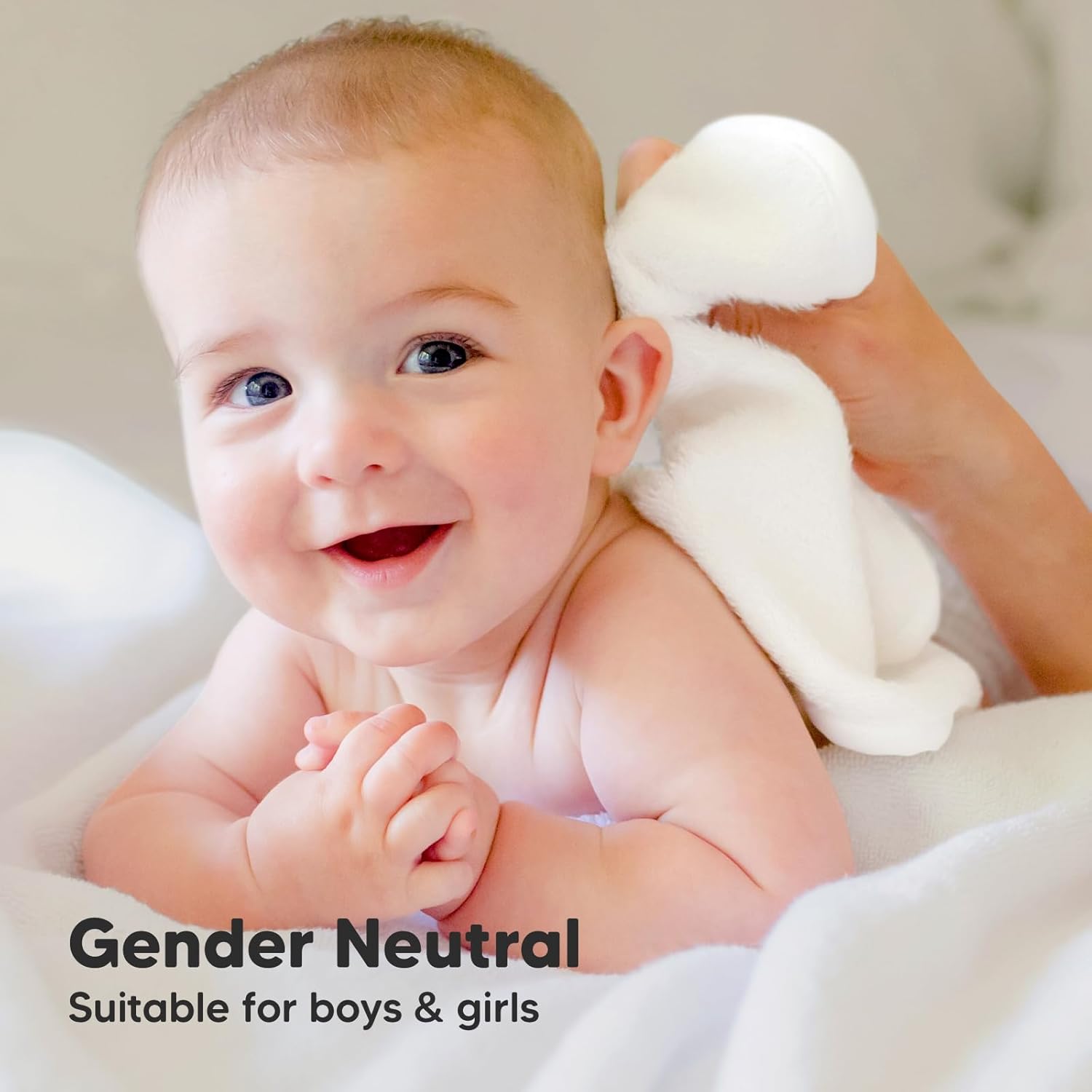 KeaBabies 6-Pack Bamboo Washcloths - 10x10 White