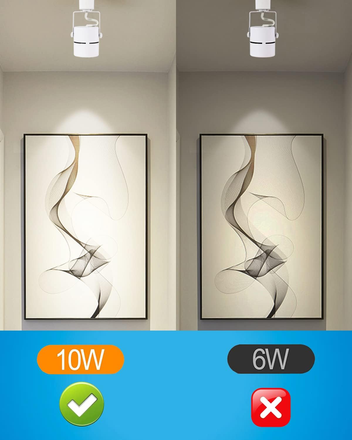 10W LED Track Light Heads 12-Pack Cool White