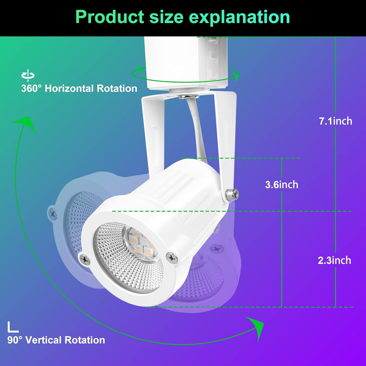 12W RGBW LED Track Light Heads with Remote Control 10 Pack