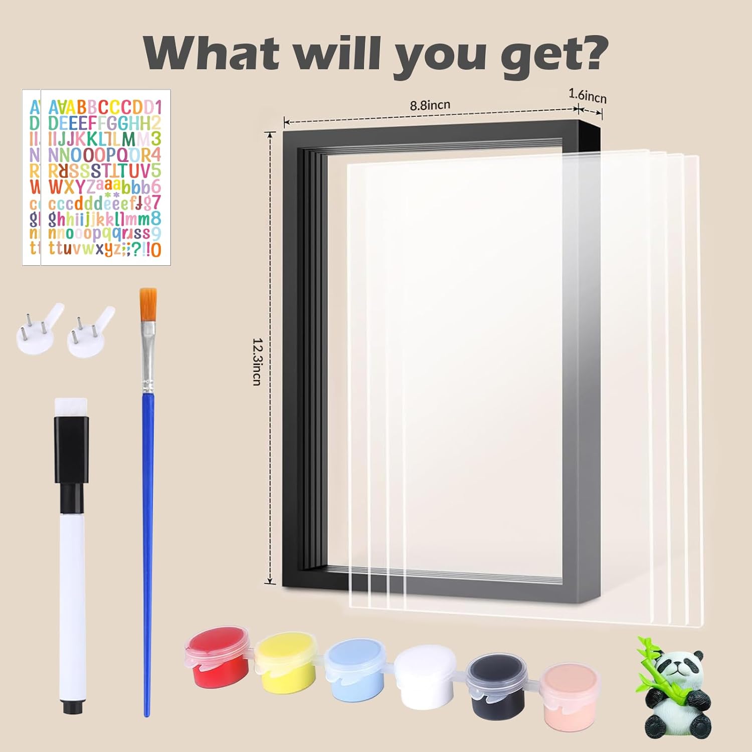 Family Handprint DIY Craft Kit with Wooden Frame