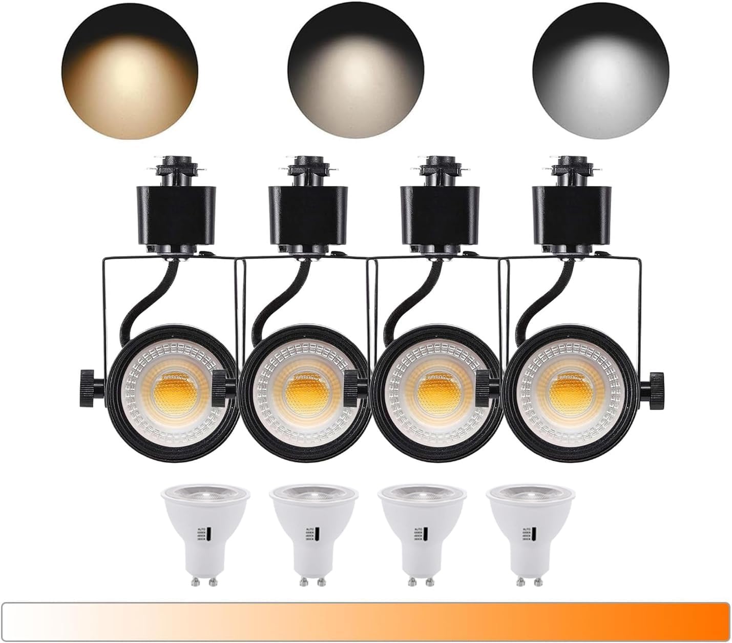 Yuemegou 10W Dimmable LED Track Light Heads 3CCT GU10
