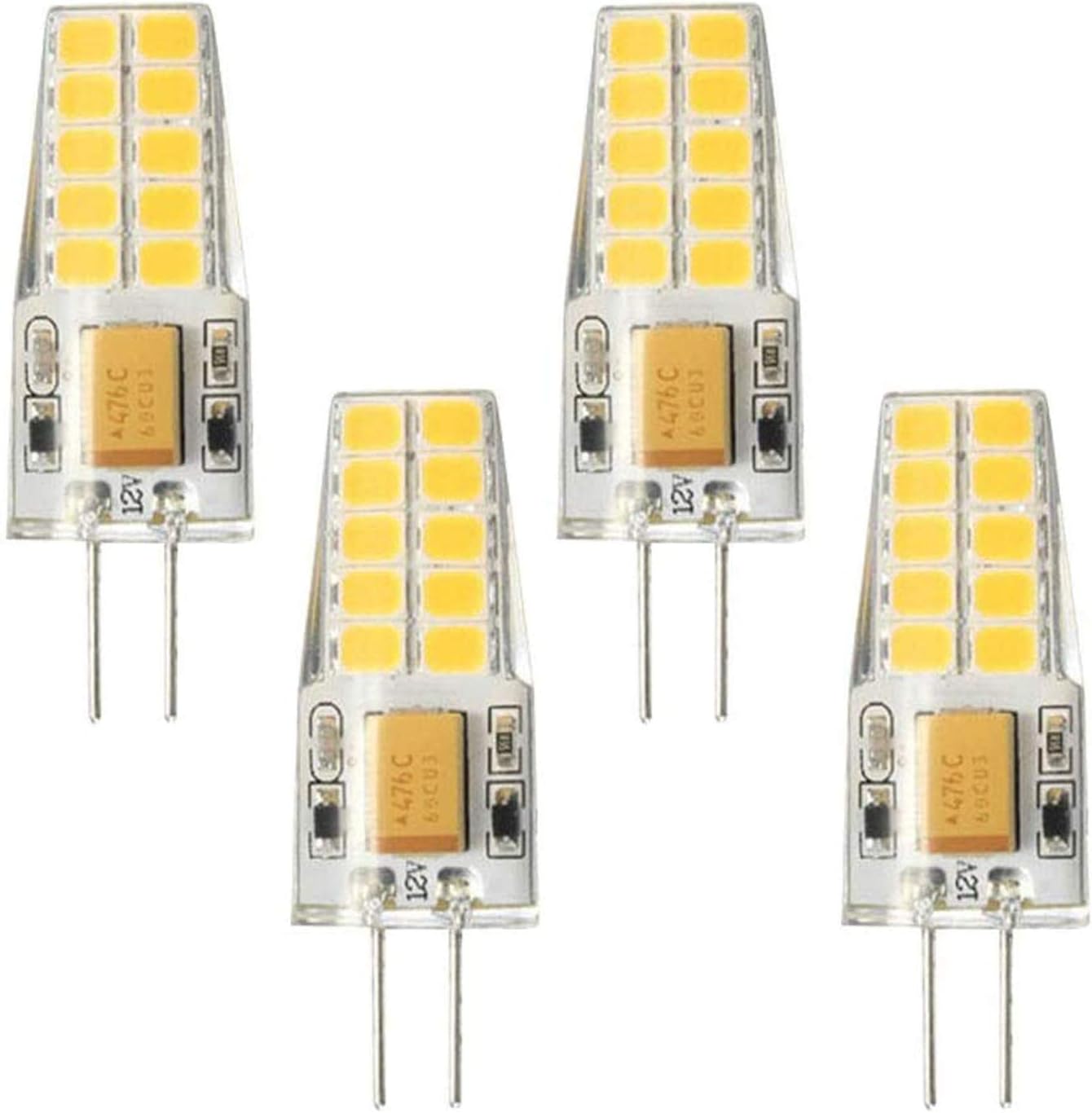 Lxcom Lighting G4 Mini LED Bulb 4 Pack 25W 3000K Warm White