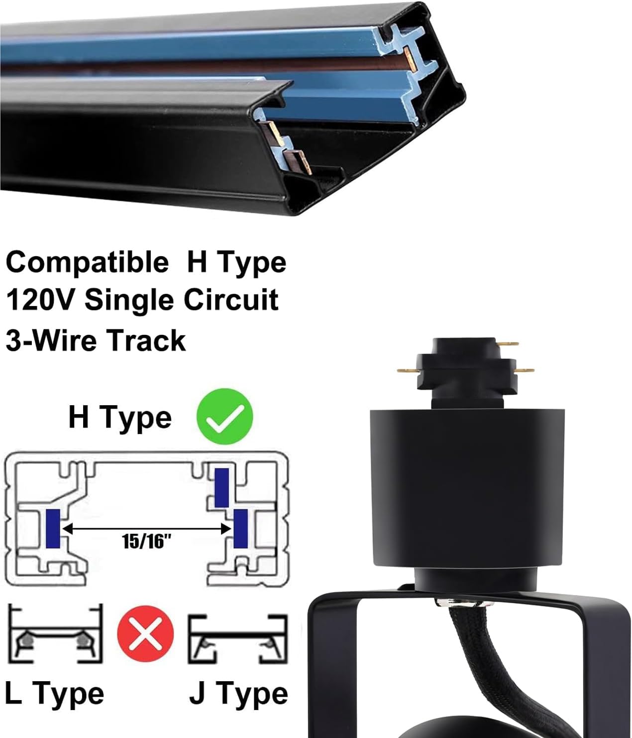 Motrackcao RGBW Track Light Heads 12W 16 Pack