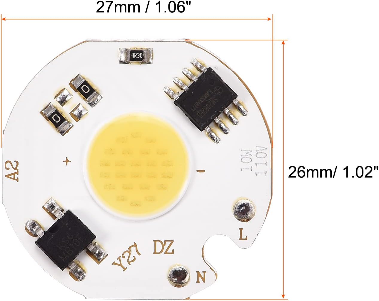 MECCANIXITY 10W Cool White LED Chip Bulb 2 Pack 1