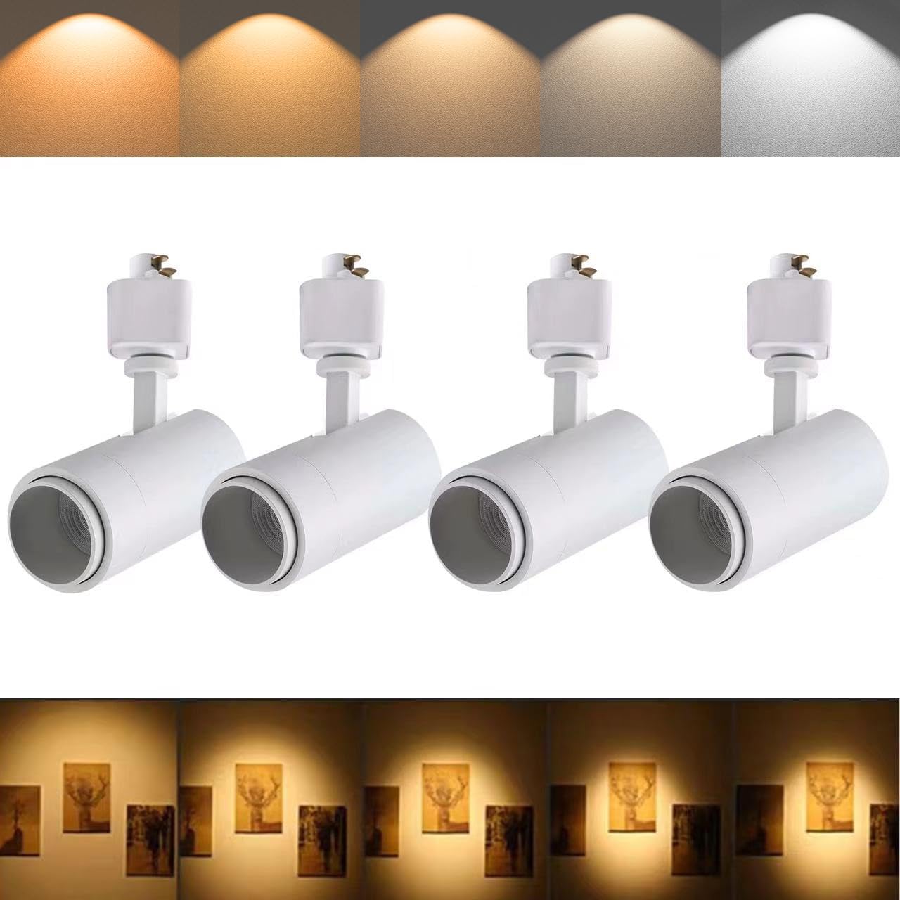 5CCT LED Track Light Heads 12W Dimmable 4Pack