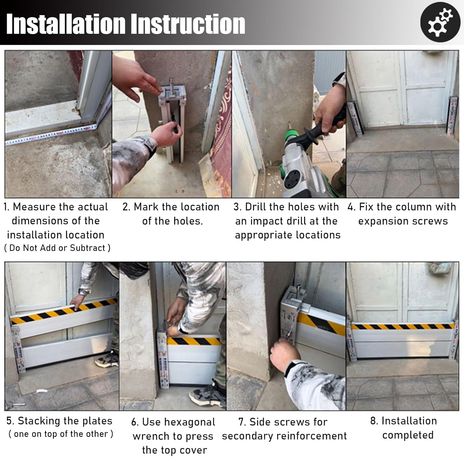 High Flood Control Baffle Door Barrier Aluminum Gate