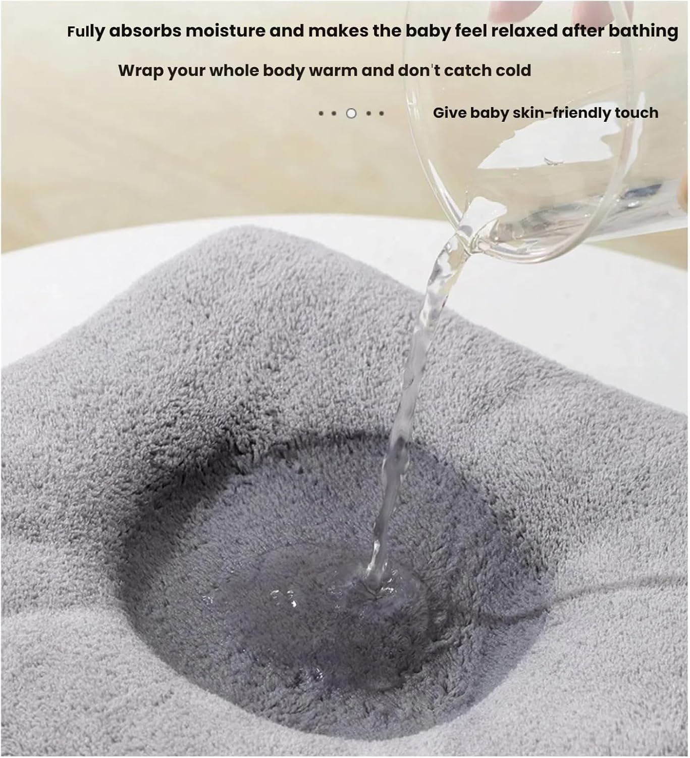 Vivapeta Baby Towel with Hood Closed Eye Moose Design