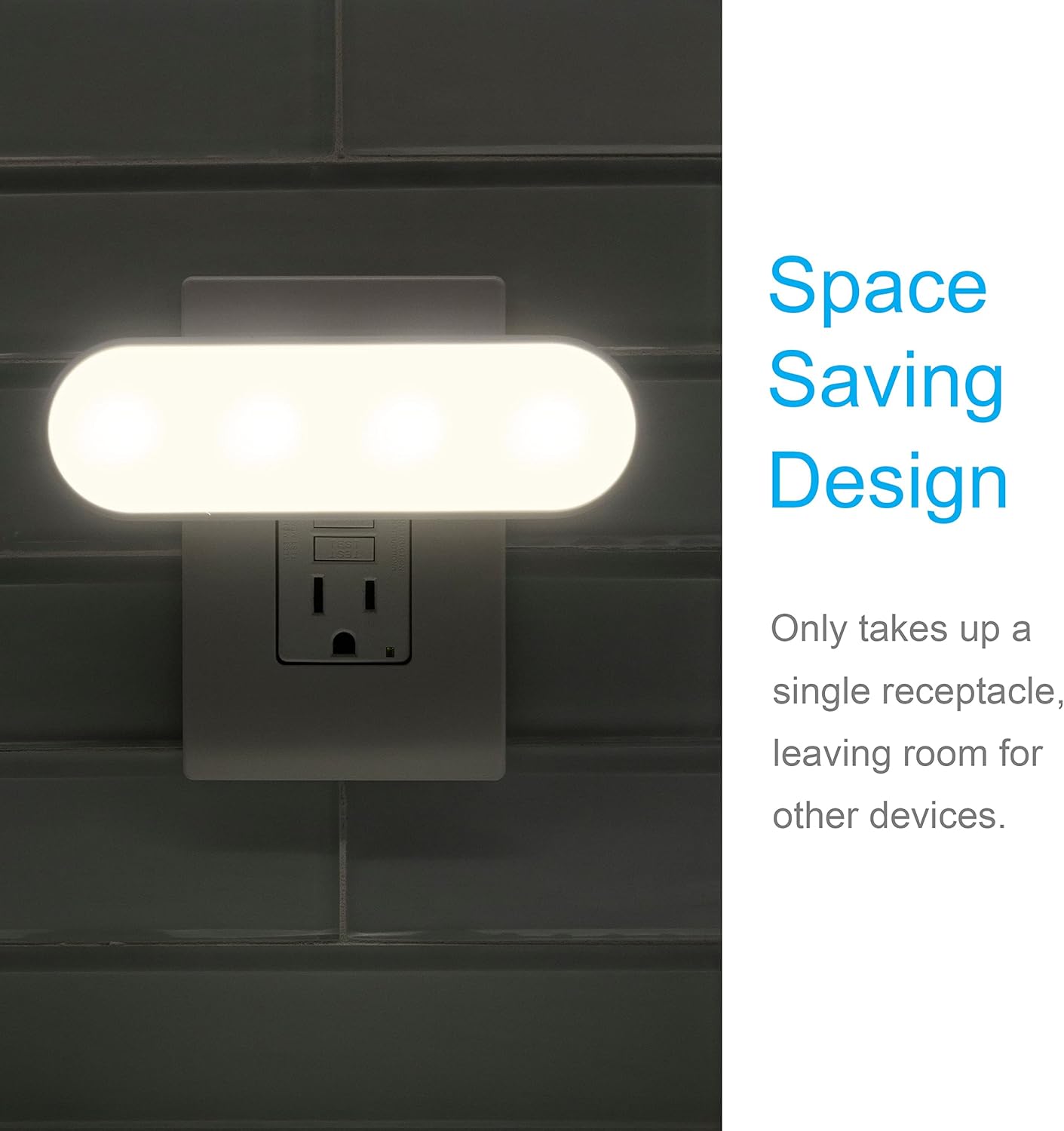 GE Ultrabrite LED Night Light Bar 4 Pack Dusk-to-Dawn Sensor