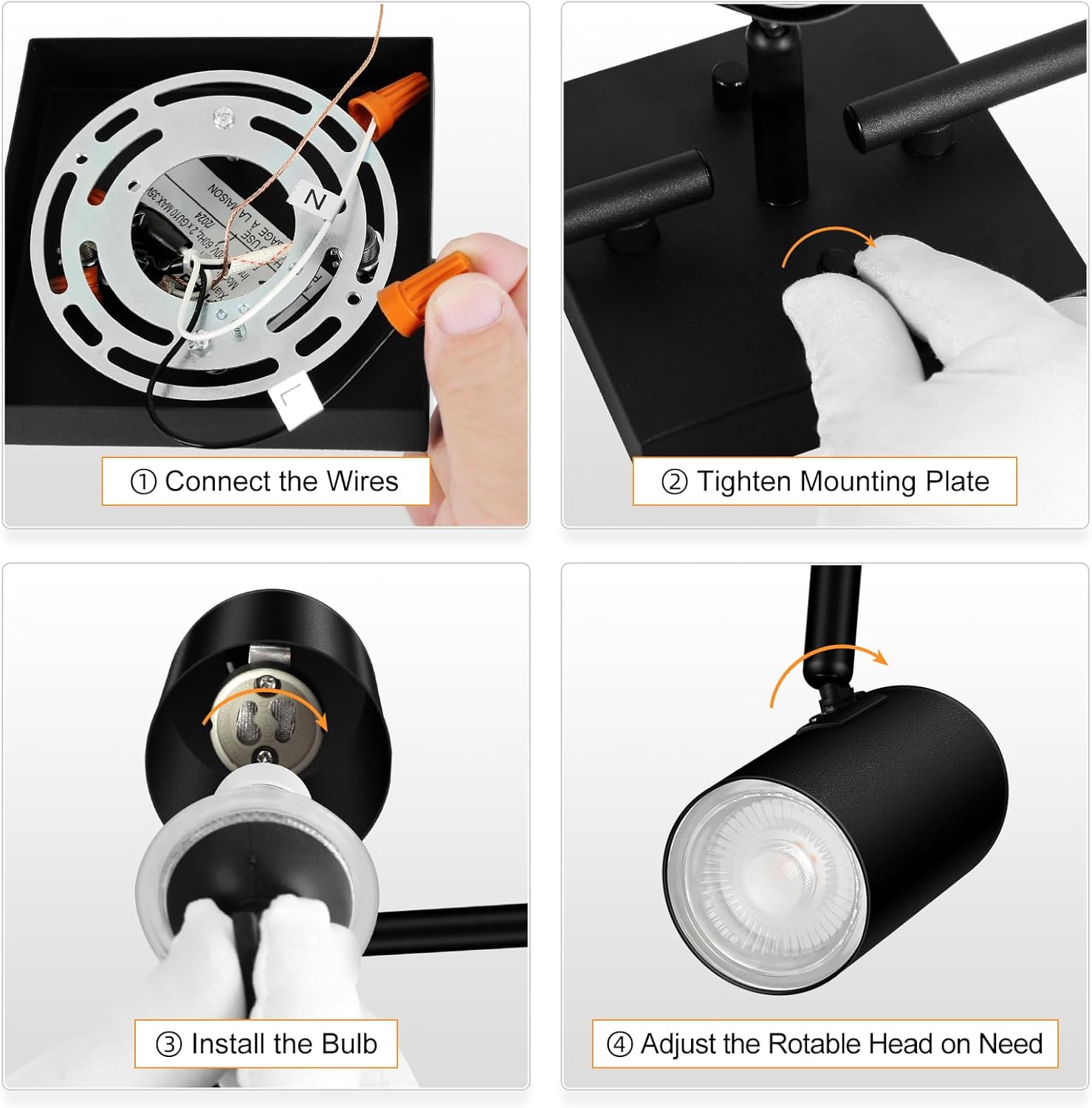 BoostArea 5-Light Track Lighting Kit for Kitchen and Living Room