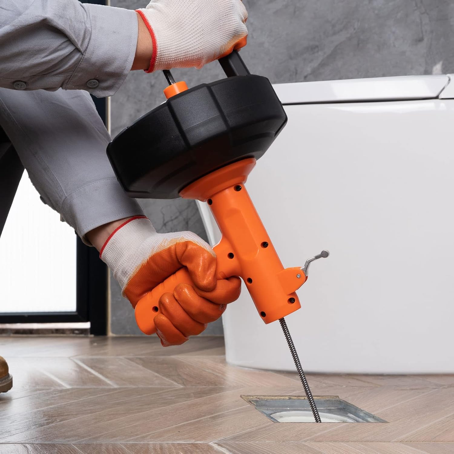 VEVOR 25Ft Drain Auger with Drill Attachment