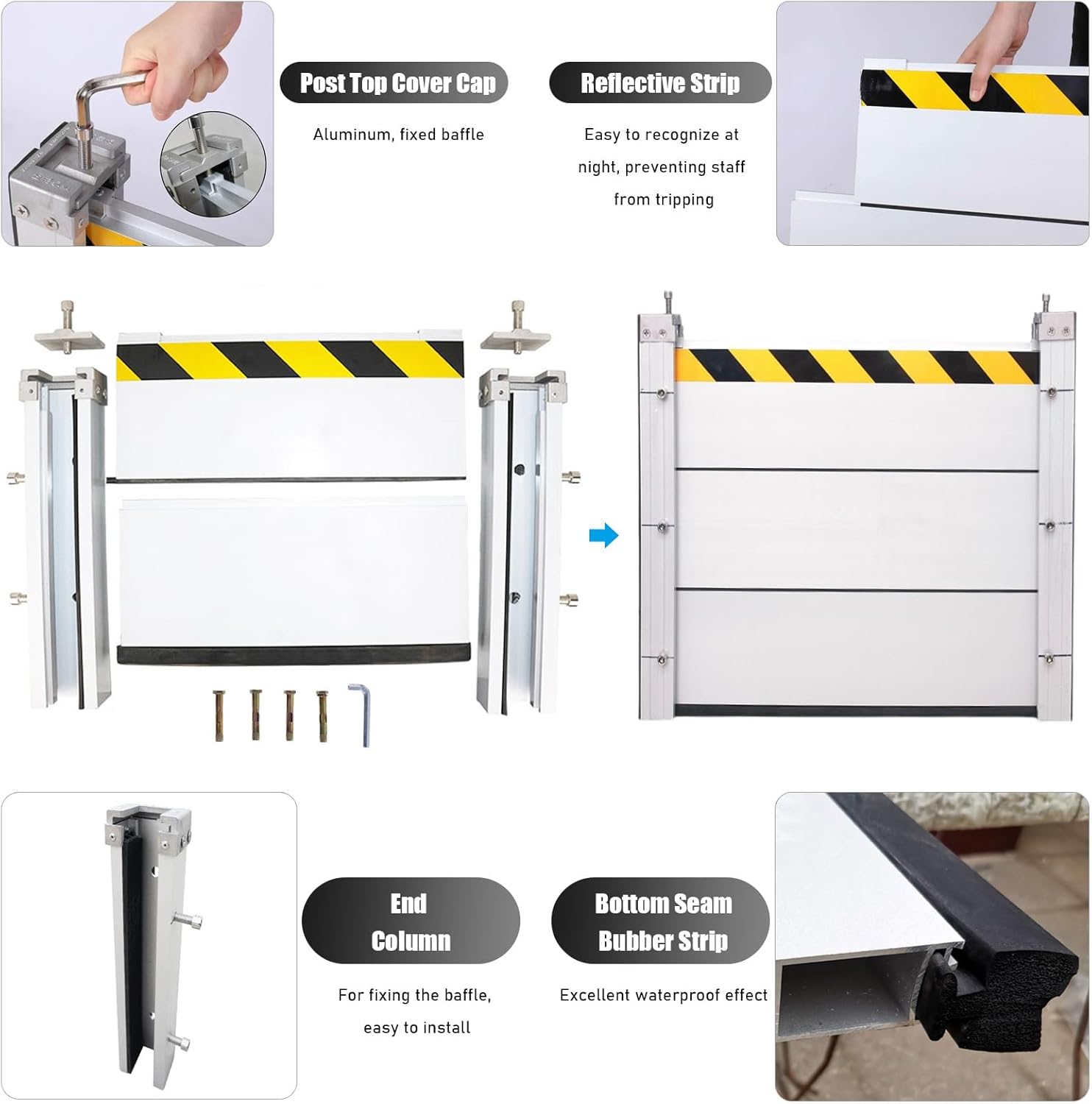 High Flood Control Baffle Door Barrier Aluminum Gate