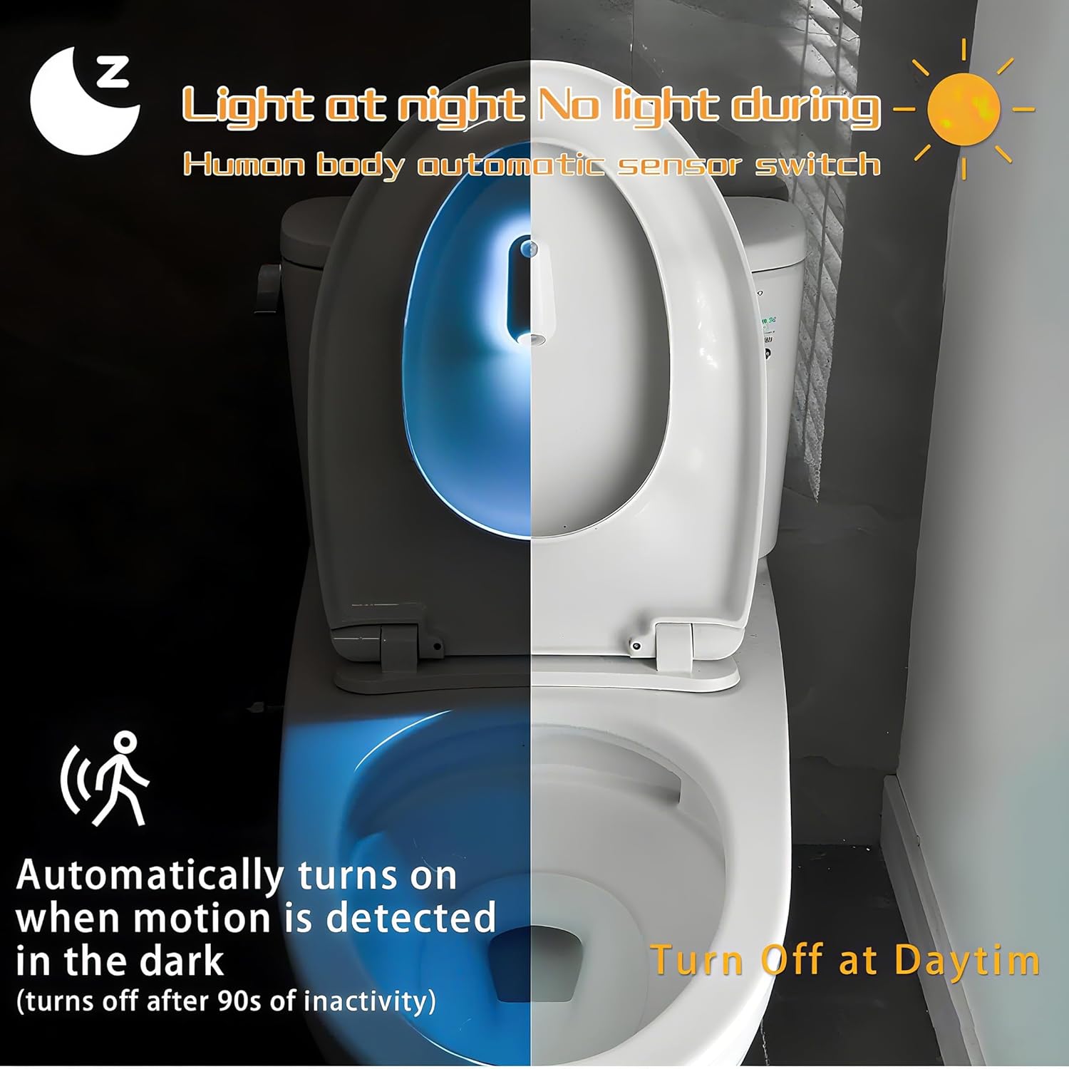 ONXE Motion Sensor Toilet Night Light 2 Pack 1
