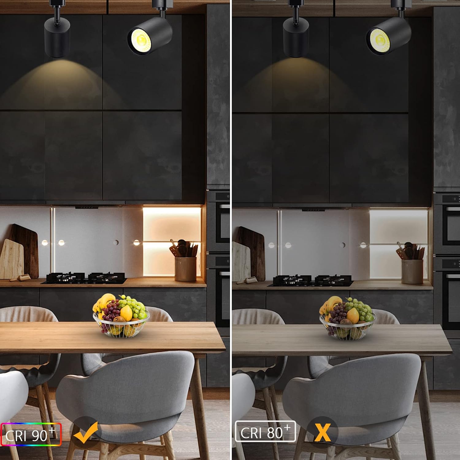 VANoopee 10W Dimmable LED Track Light Heads Black 8-Pack