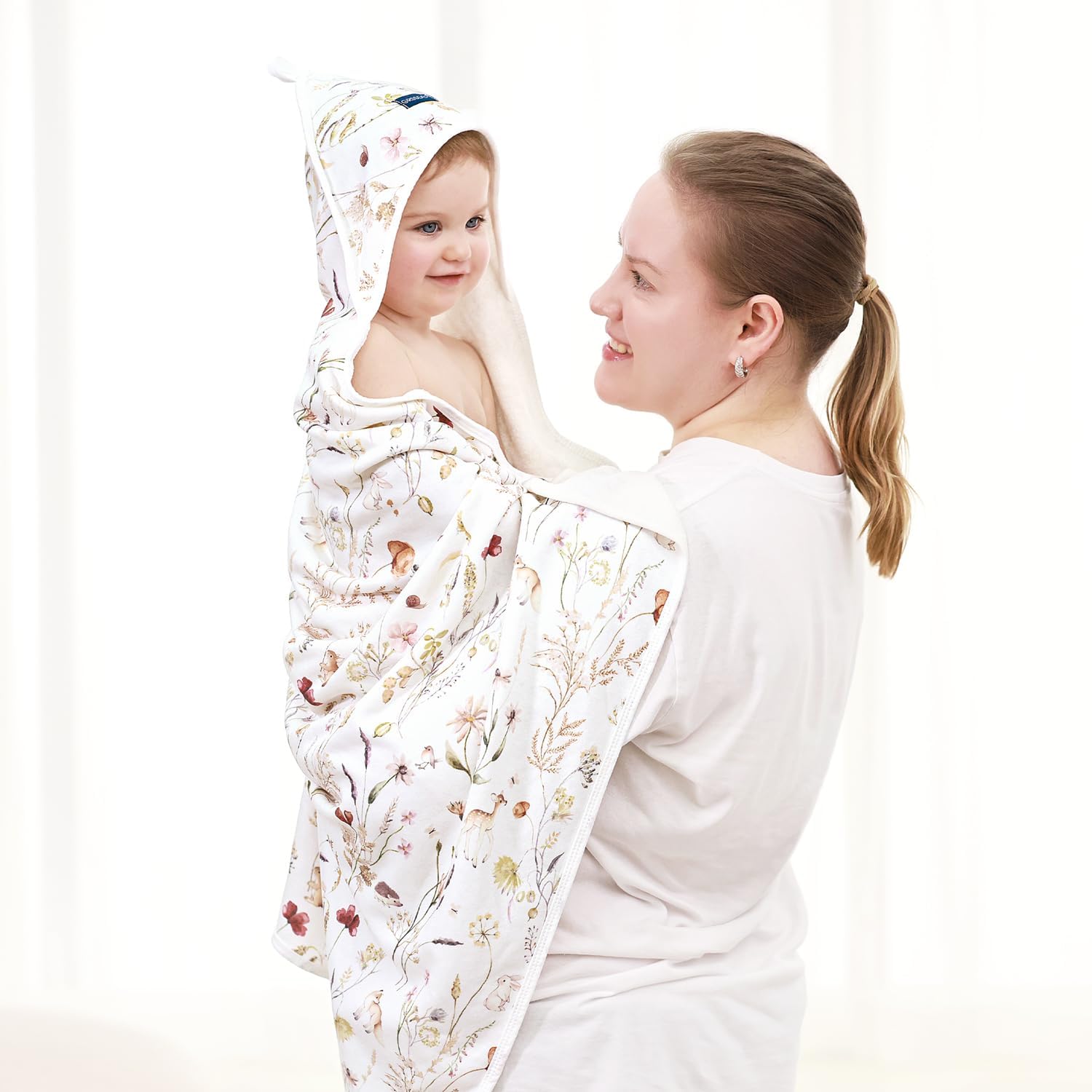 GRSSDER Baby Hooded Towel 2 Pack for Newborn