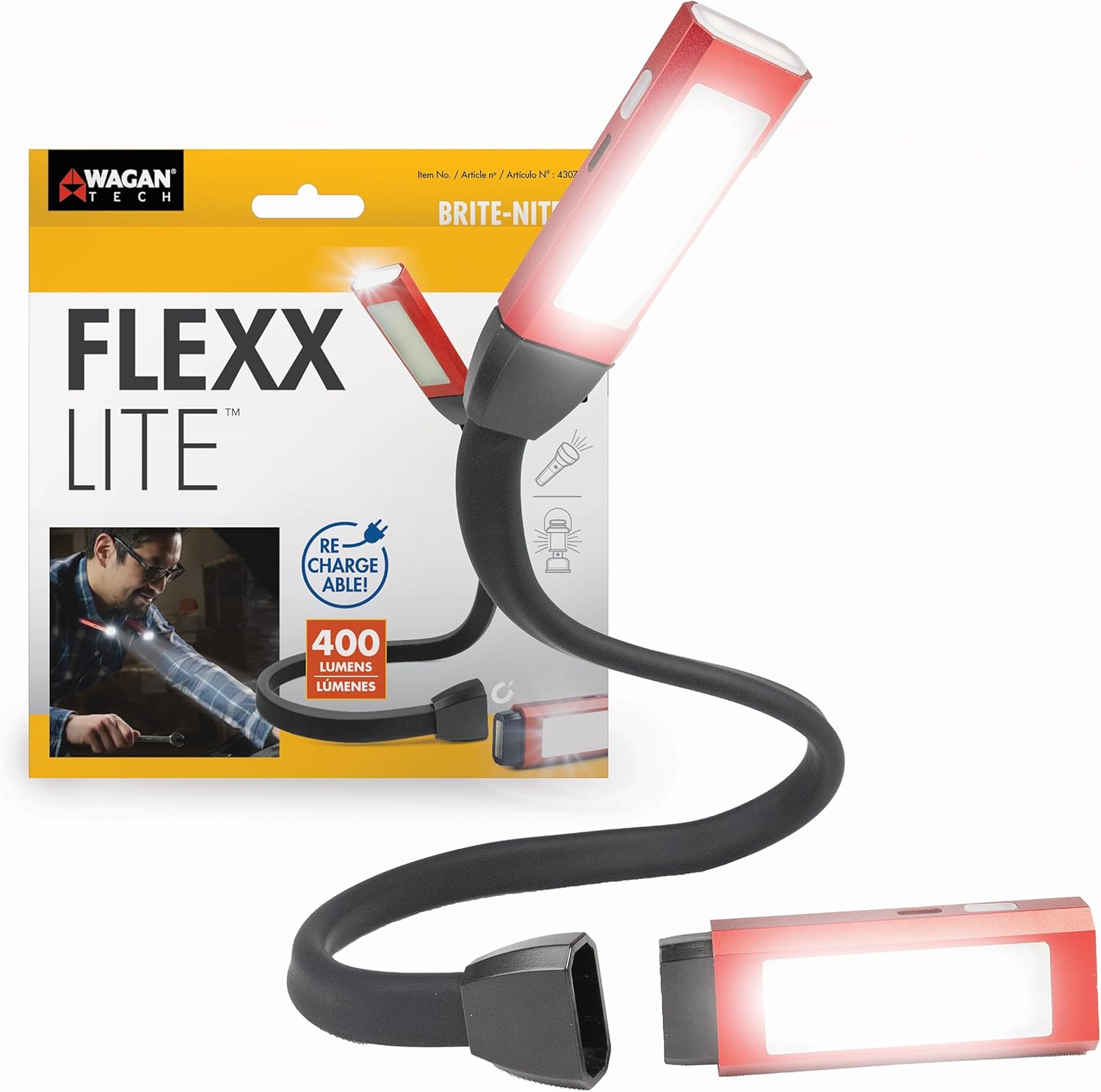 Wagan EL4307 Flexxlite Rechargeable LED Neck Light