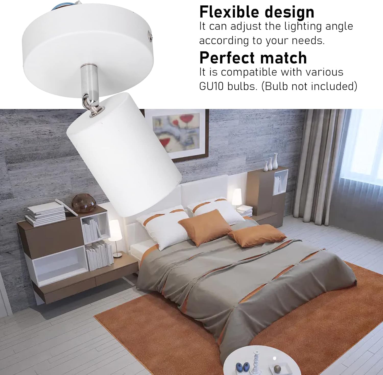 Hilitand Spotlight Base Adjustable Track Light Holder 1