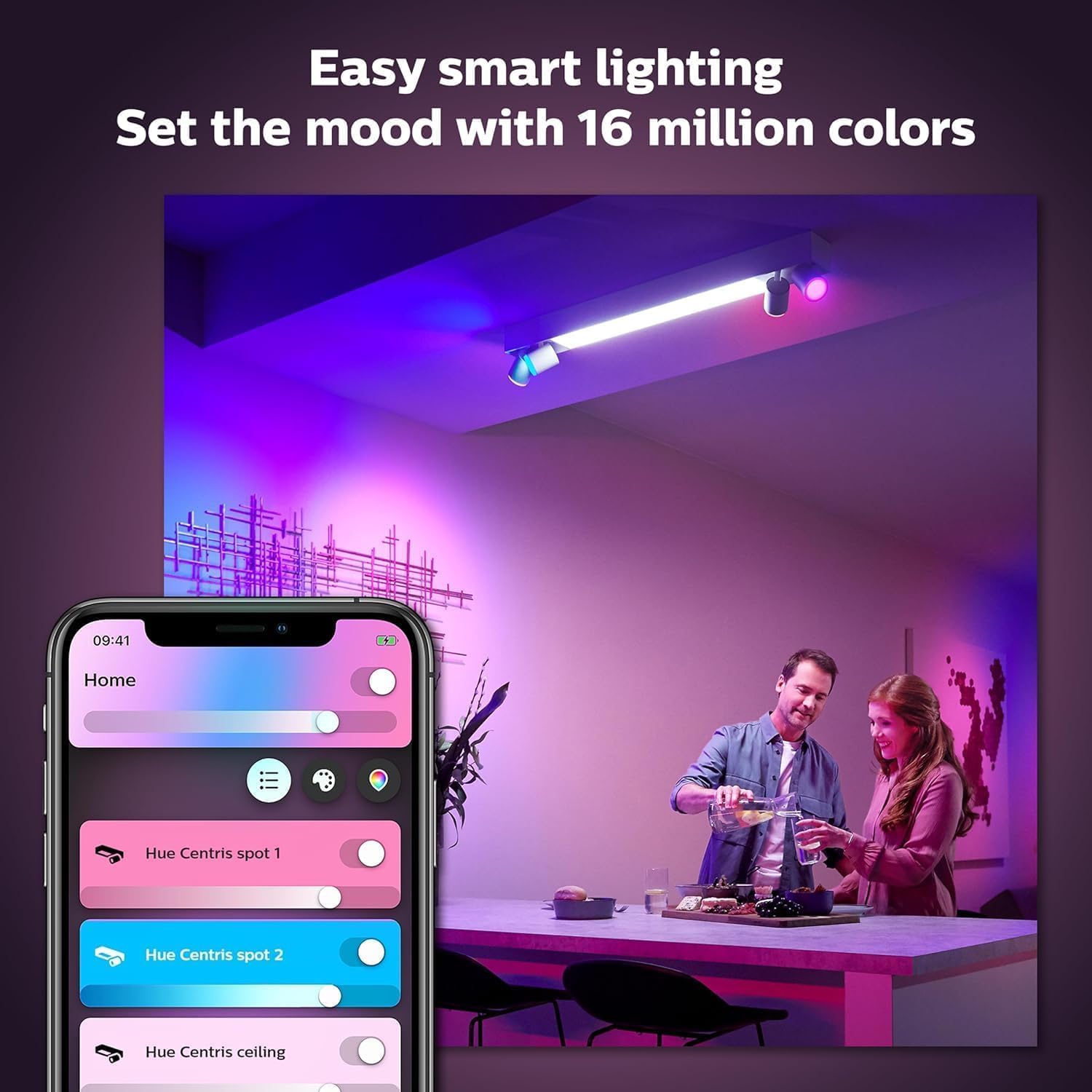 Philips Hue Centris Smart LED Ceiling Light 4 Lights