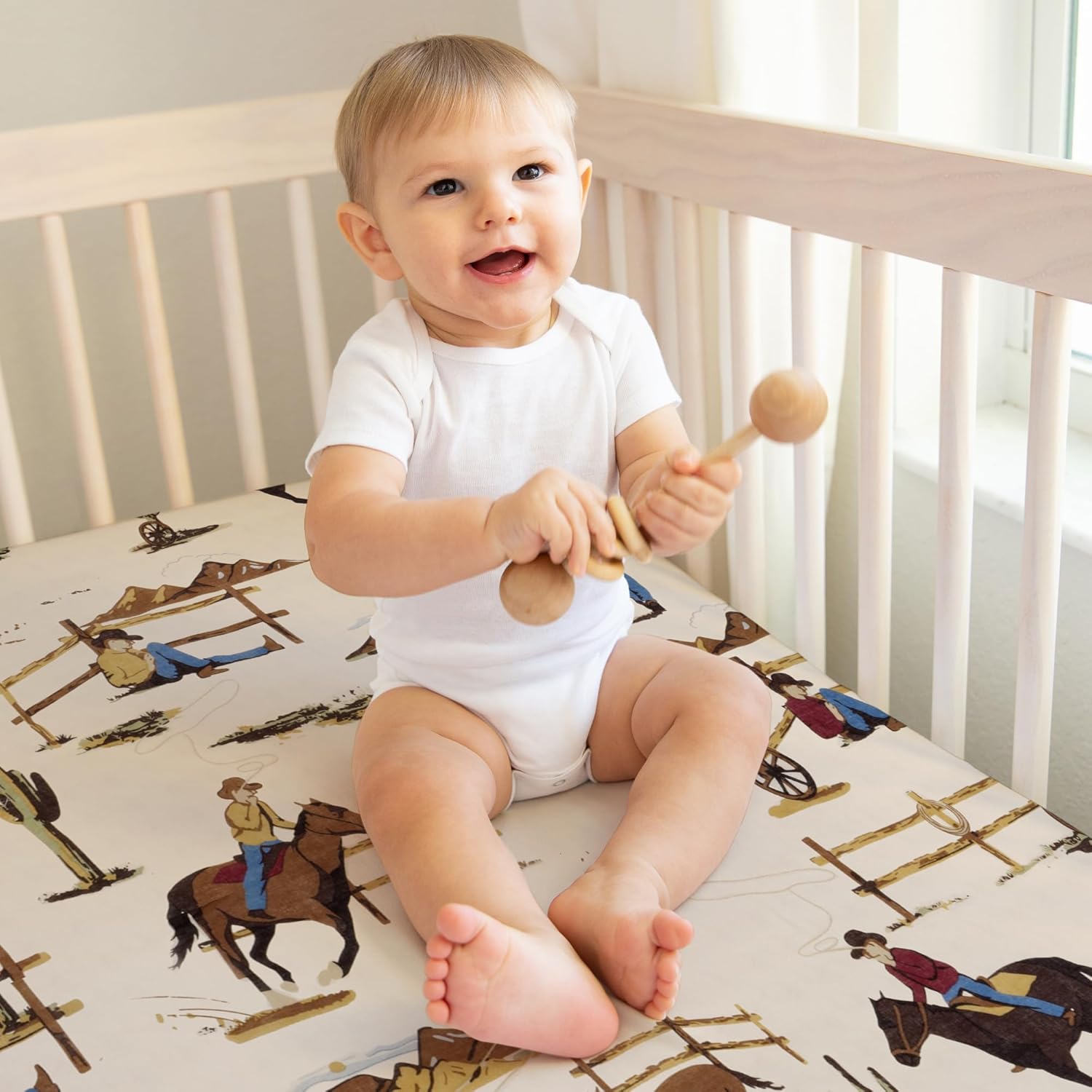 Sweet Jojo Designs Western Cowboy Crib Sheet Set 2 Pack